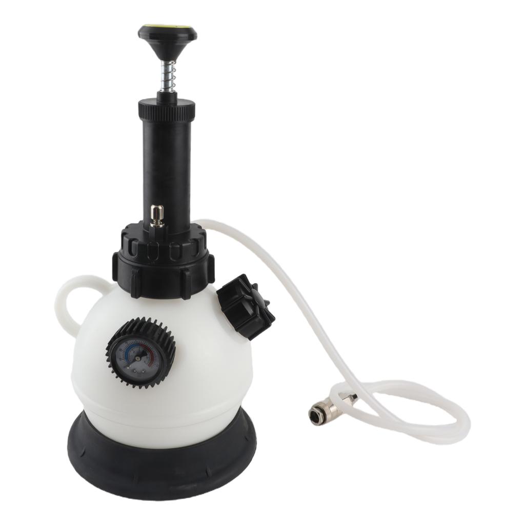 2L Manual Vacuum Brake Bleed Kit, 30psi Pressure Display with Relief Valve Wrench for European Vehicles