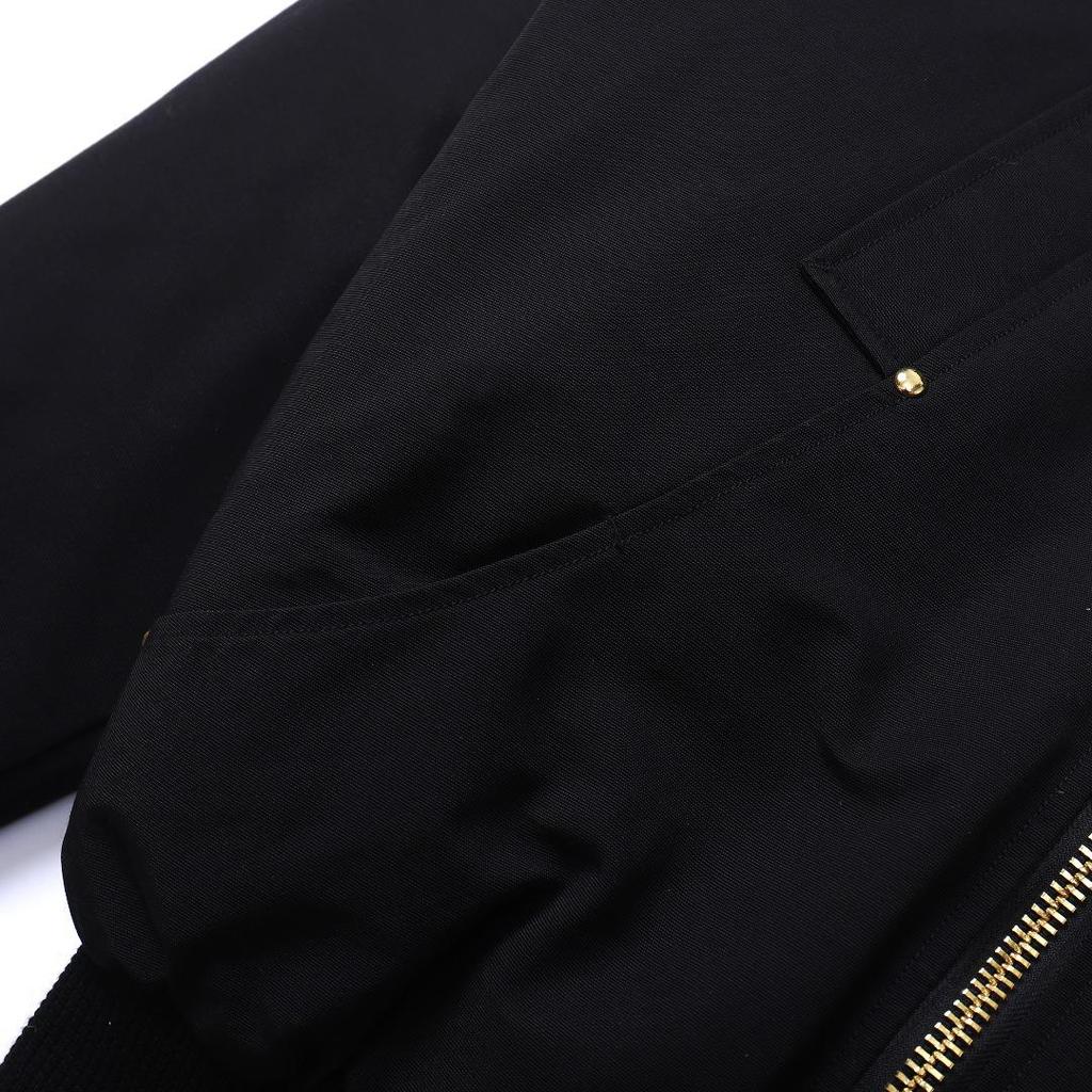 Men's Gold Badge Fox Fur Bomber Down Jacket #02G by Palm Moose