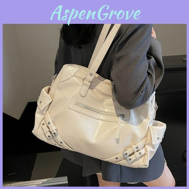 Trendy Large Capacity Pu Shoulder Bag For Daily Use With Inner Pocket Organizer