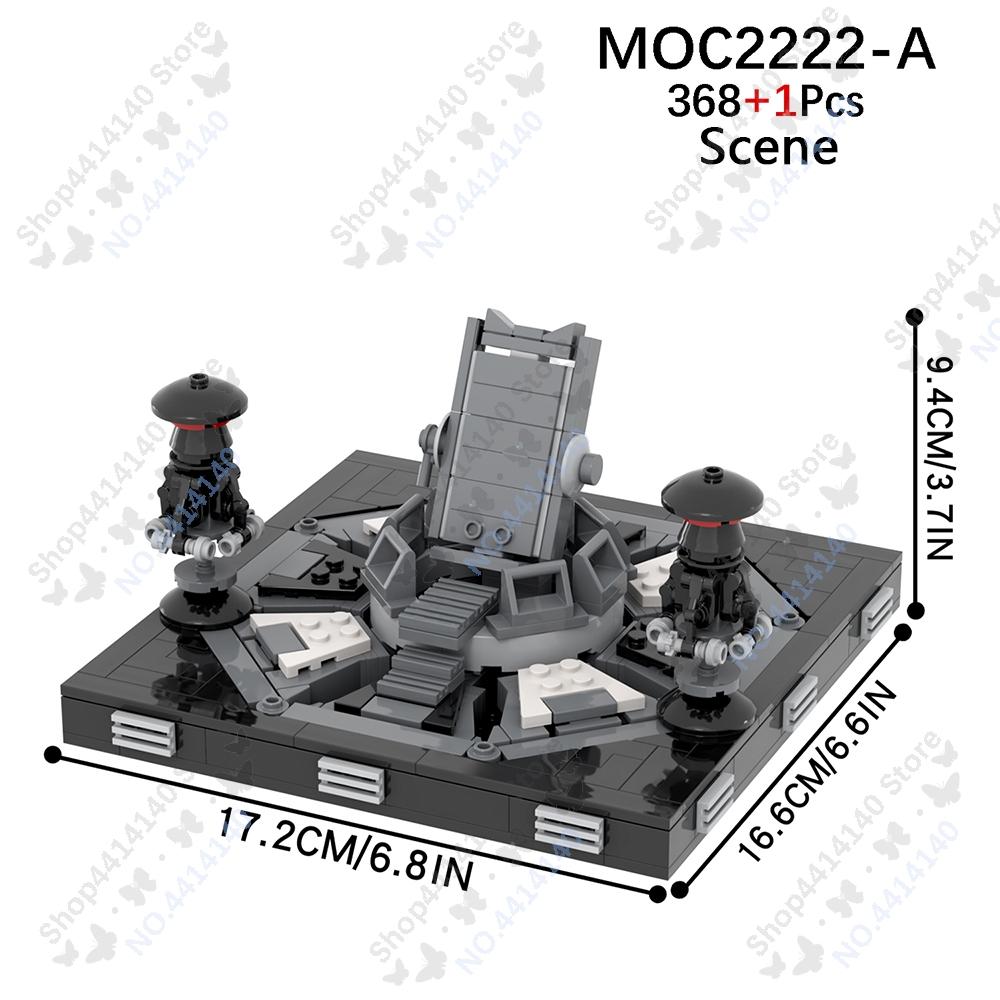 MOOXI Space Wars Movie Throne Military Conference Room Scenario Model Building Block DIY Diorama Bricks For Kids Montessori Toys