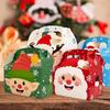 Environmental Friendly Paper Substance Christmas Holiday Party Candy Box With Handle For Cake Dessert Chocolate Gift Packaging Storage