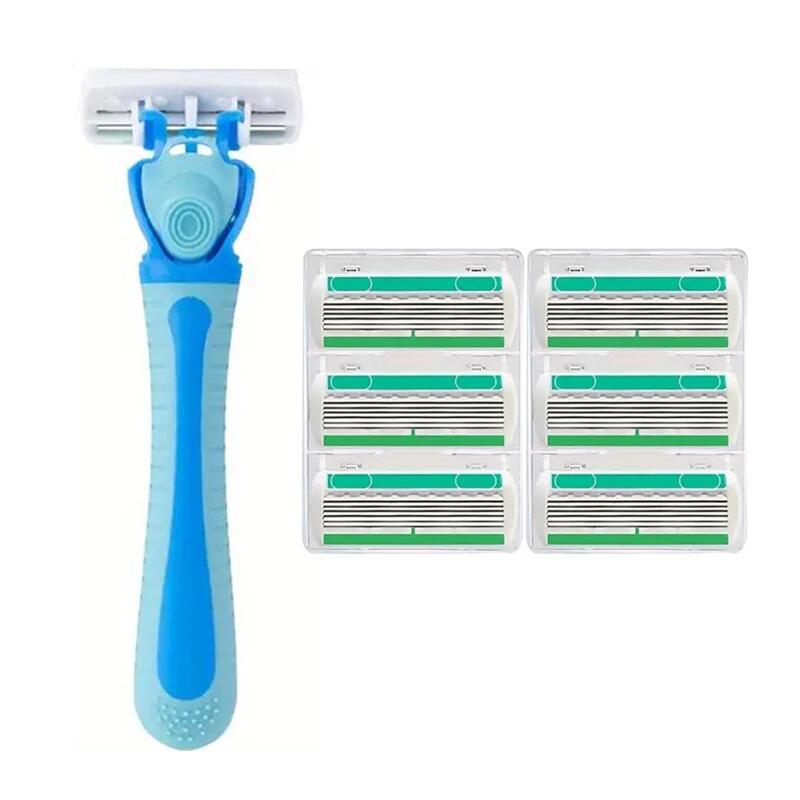 6-layer Women's Hair Removal Knife, Detachable and Replaceable Hair Scraping Blade, Suitable for Women's Body Hair Removal