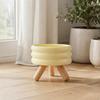 Pet Bowl Stand NeckFriendly Elevated Stable Wooden Legs Ceramic Raised Feeder for Cats,