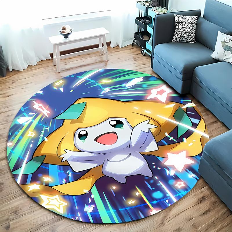 5 Sizes Classic Doraemon Print Round Carpet Living Room Anti-Slip Mat Bedroom Sofa Table Home Large Mat Gift for Kids and Adults