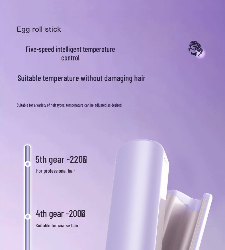 32mm Large Barrel Curling Iron with Deep V Wave Design for Safe and Effective Hair Styling