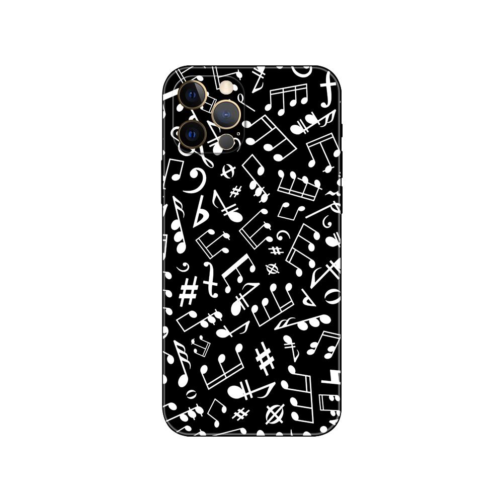 Classic Music Violin Music Notes Black Tpu Case for Iphone 5 5s Se 6 6s 7 8 Plus X 10 XR XS 11 12 13 Mini Pro MAX Back Cover