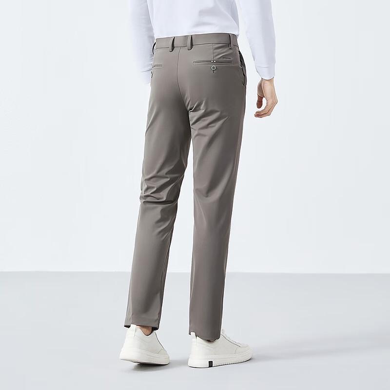 Qipai Men's Four-Way Stretch Business Casual Straight-Leg Pants