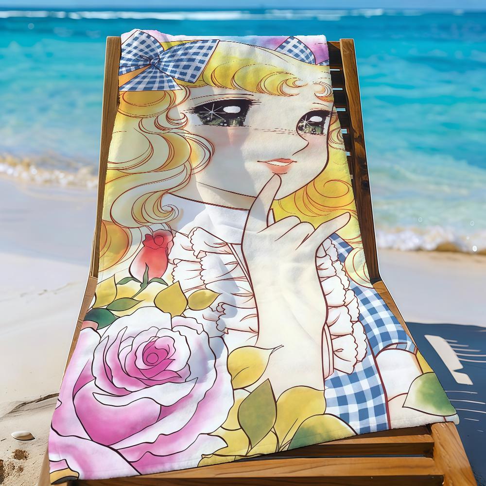 Cartoon C-Candy Candy Kawaii Towel Sports Quick Dry Travel Camping Gear Sandproof Soft Light Large Beach Towel