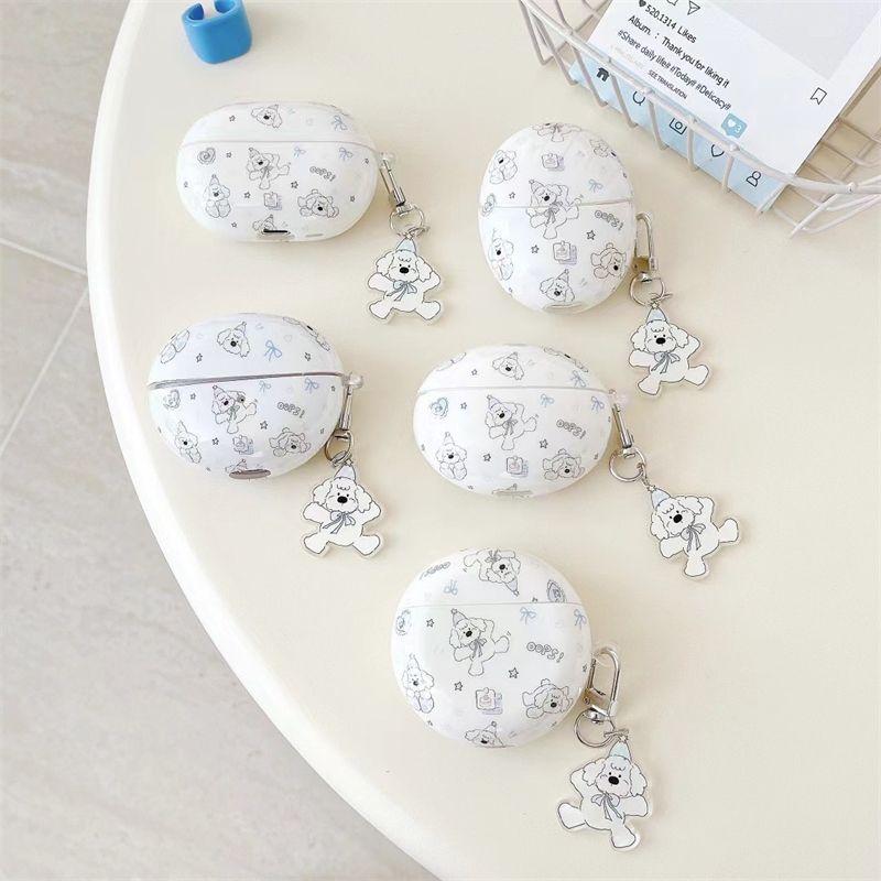 

Защитный чехол для Freebudspro3/Pro4 для Bluetooth-гарнитуры Huawei 5-го поколения 4e Чехол для 5i/6i Жесткий чехол Милый женский AE2/SE3 Ударопрочная коробка Freeclip freebuds4/4e Blue Hat Dog Single Shell