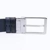 Dunhill 3cm Wide Reversible Grained Leather Belt with Round Roller Black and Stringer System UK Men's Buckle, Navy, Compatible, DU24F4T22PO001,
