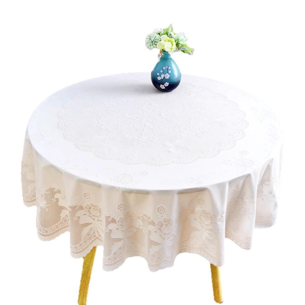 Moderne minimalistische runde PVC-Tischdecke mit wasserdichter und staubdichter Funktion für die Esszimmerdekoration zu Hause