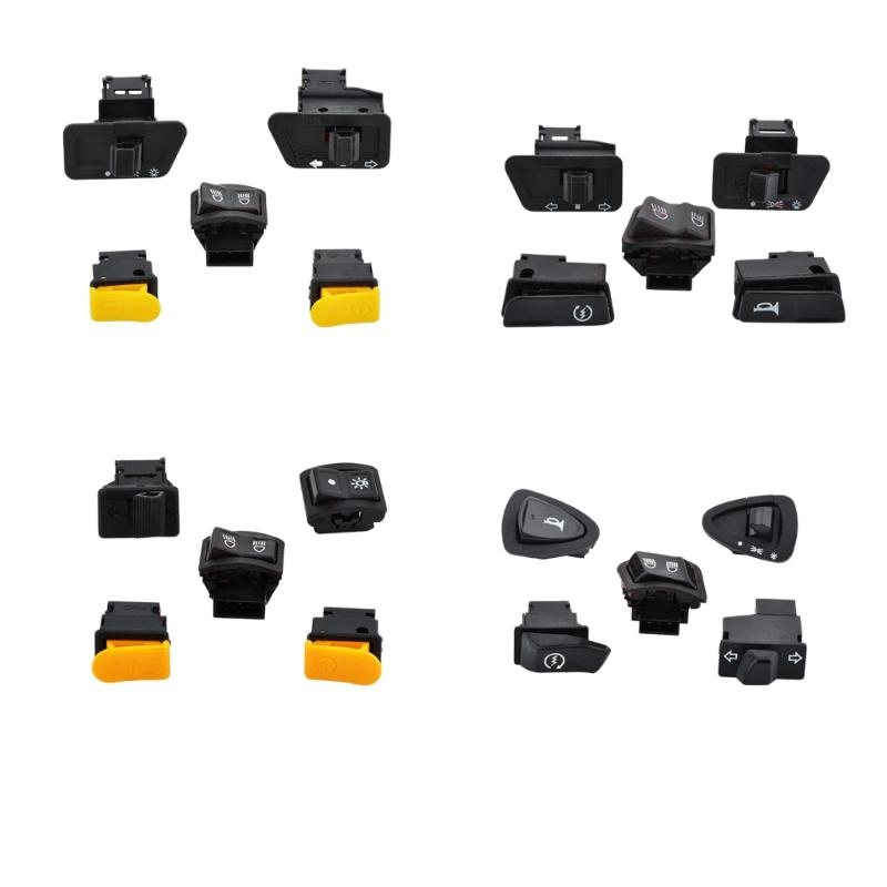 5Pcs Motorcycle Handlebar Control Switches Universal Motorcycle Button Switches For Lights Horn Turn Signals Enduring