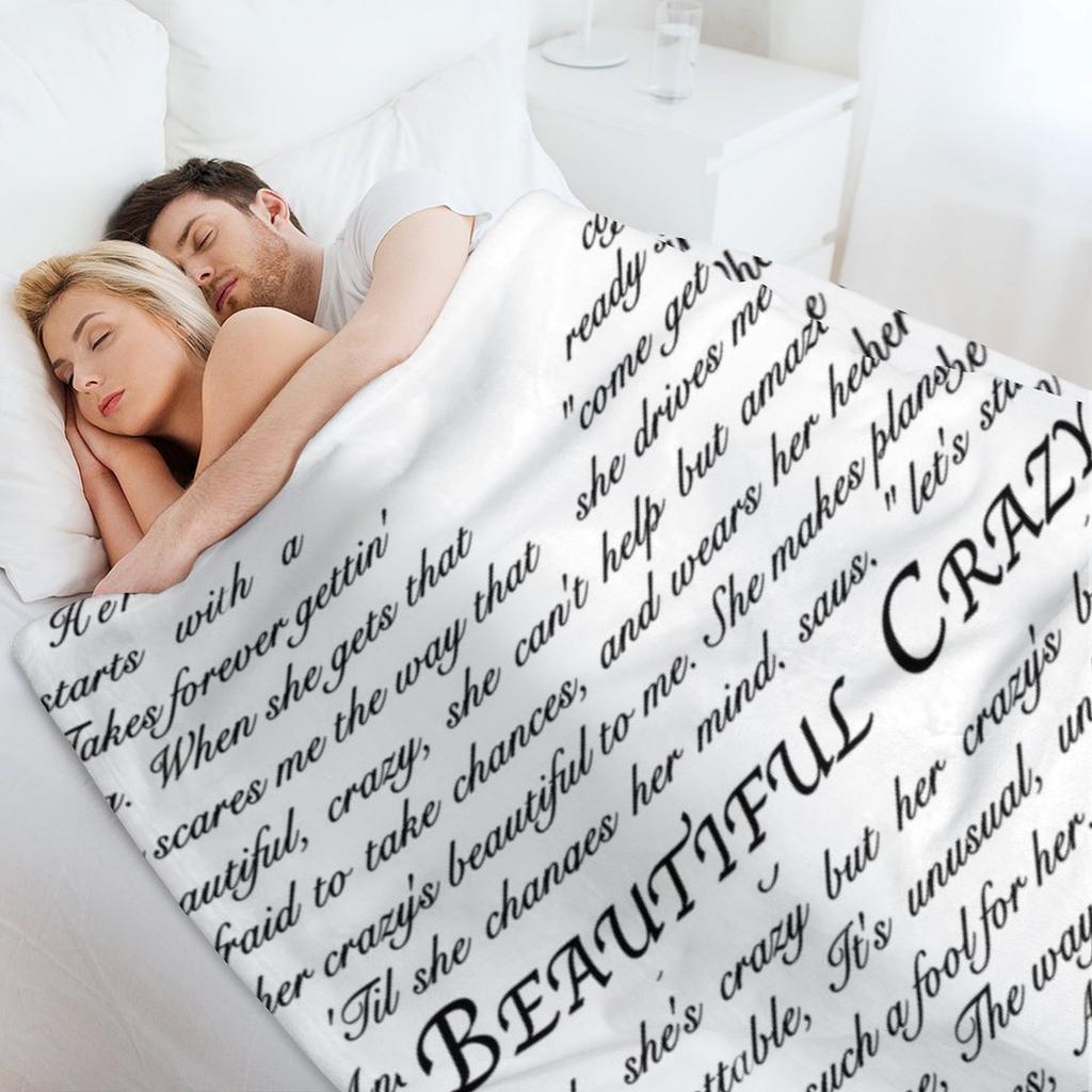 BEAUTIFUL CRAZY Throw Blanket Designers Cute Thins Comforter Blankets
