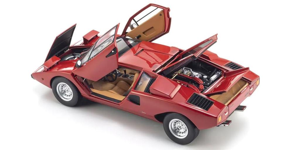 Kyosho Original Maßstab Lamborghini Countach LP400 Fertigmodell KS08321RT 1/18 (rot)