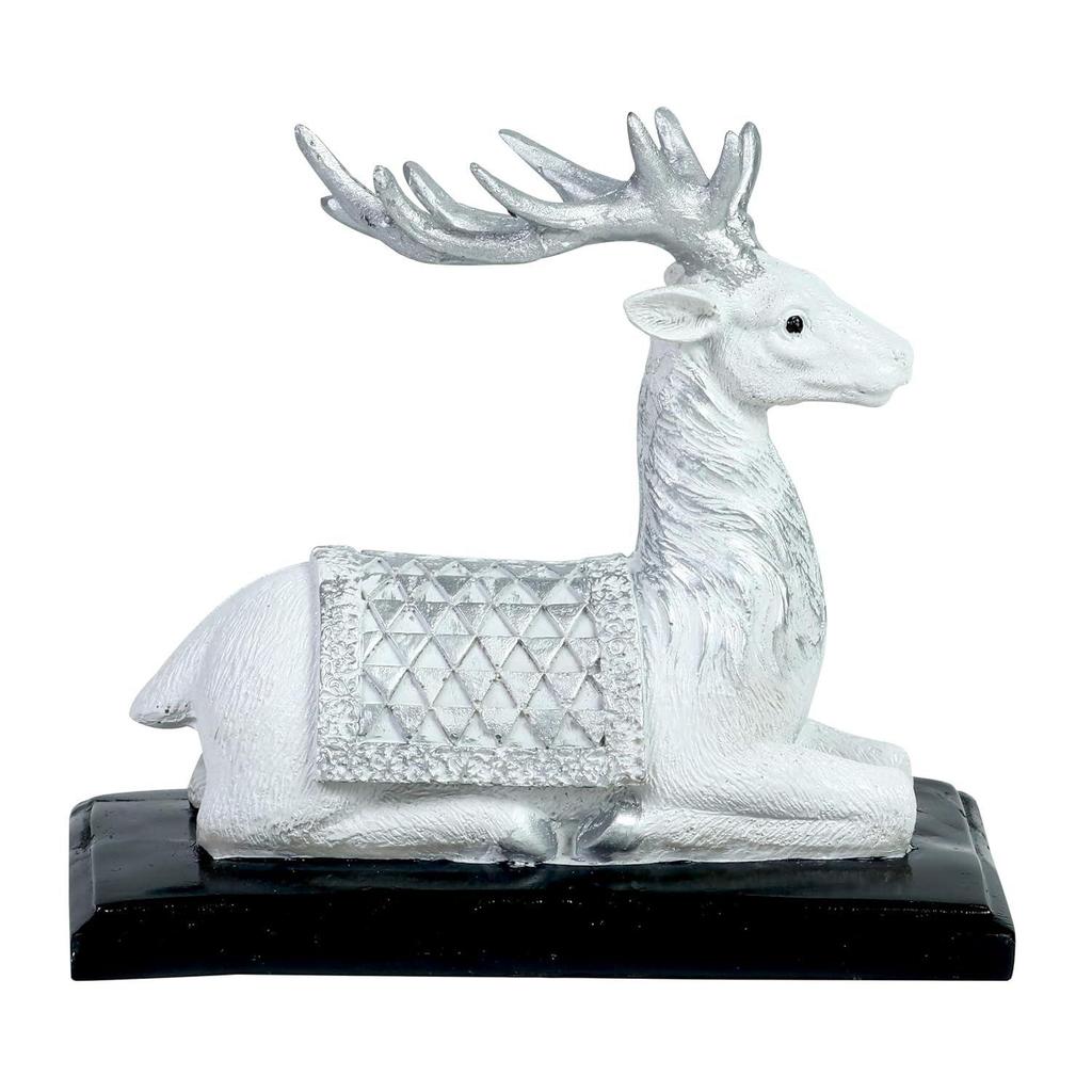 Classic Deer Showpiece: Add a Sense of Tranquil Elegance and Natural Beauty to Your Living Room, Office, or Tabletop with This Timeless Décor Piece