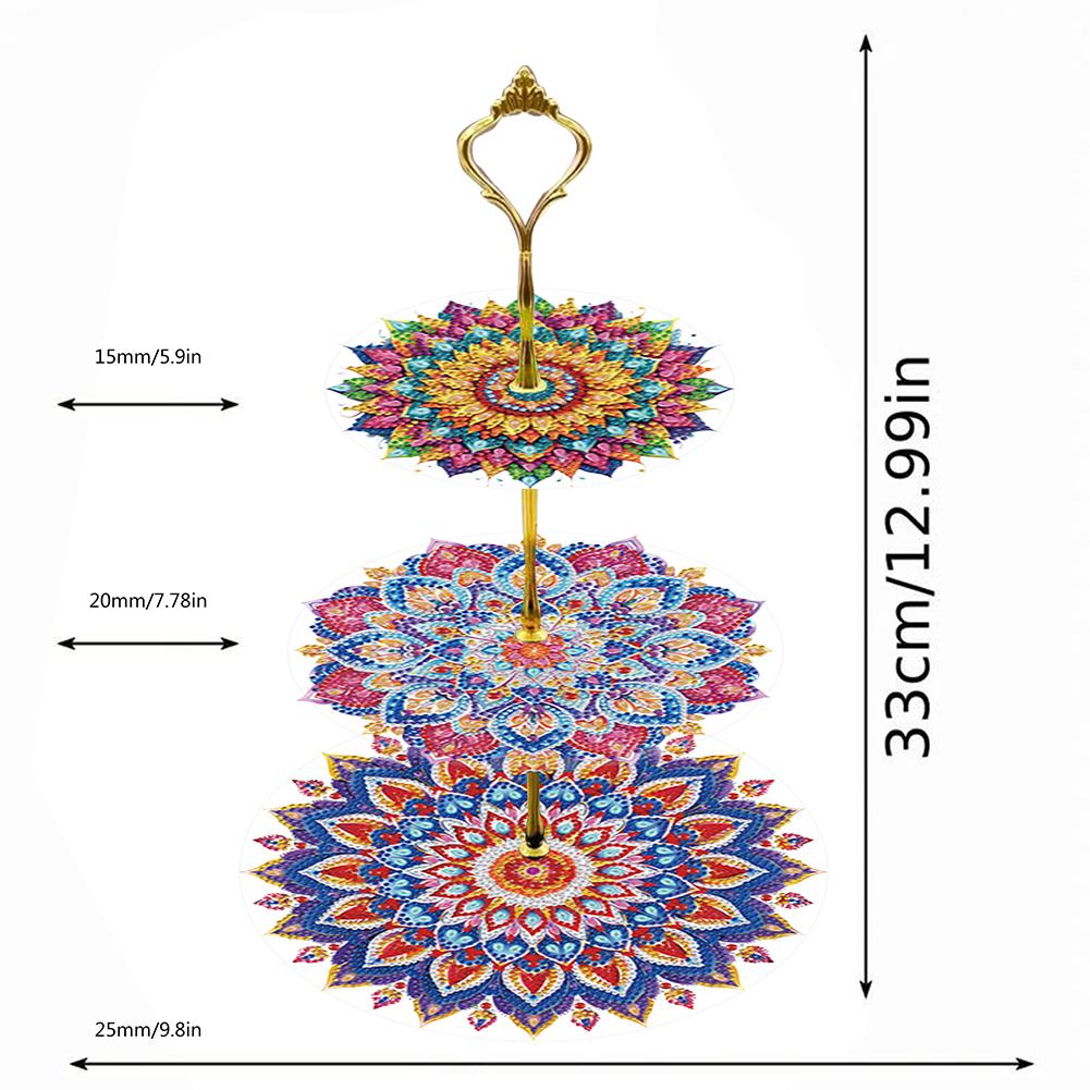3 Tier Butterfly Home Organizer Rack DIY Diamond Kits Crystal Display Rack Kit 5D DIY Shelf Art Craft Set for Bedroom Bathroom
