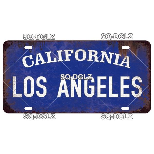 USA WEST City LOS ANGELES 15x30cm Plate Sports Tin Sign State Wall Decoration Metal Sign Home Decor Painting Plaques Art Poster