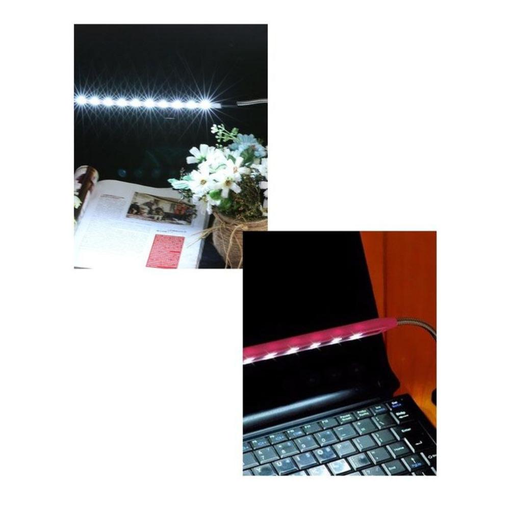 2 Stück Flexible 10/28 LEDs USB Nachtlicht Helles Buchlicht Super USB Lese-Schreibtischlampe für Powerbank Camping PC Laptops Buch Nachtbeleuchtung