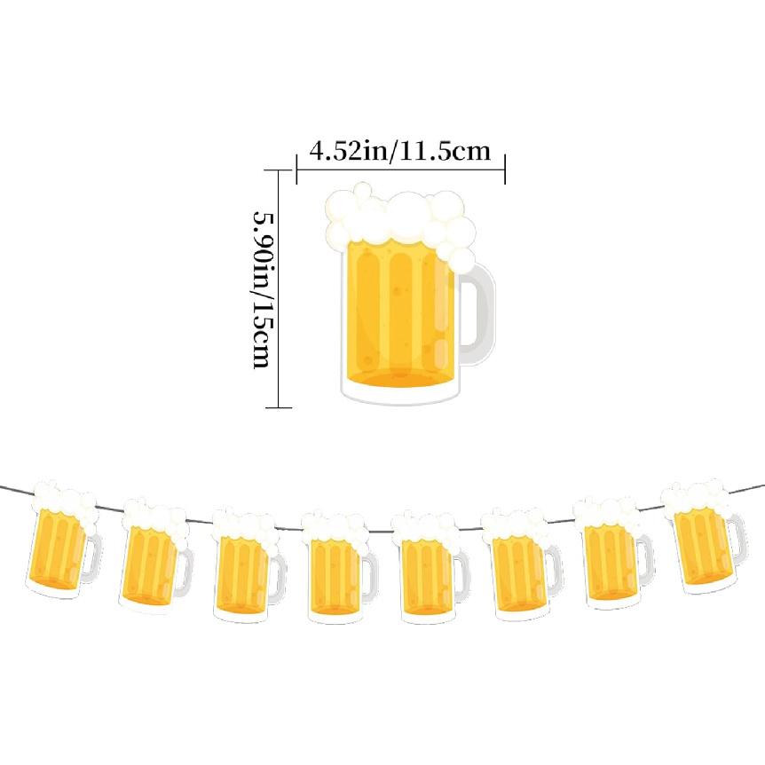 Beer Birthday Banner Beer Mug Pennant Banner for Beer Party and Birthday Wedding Party Supplies