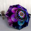 1pc Mandala Design Automatic Open/close Folding Umbrella, Compact Portable Travel Umbrella, Perfect Birthday/Christmas, Cute Umbrella, Durab