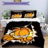 3pcs Garfield Cartoon Character Bedding Set, Including 1 Quilt Cover and 2 Pillow Shams,Soft and Comfortable Home Bedroom.F011