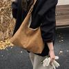 2026 New Fashi Casual Tote Faux Suede Solid Color Large Capacity Commuting Shoulder Bags Retro Waterproof Durable Bags