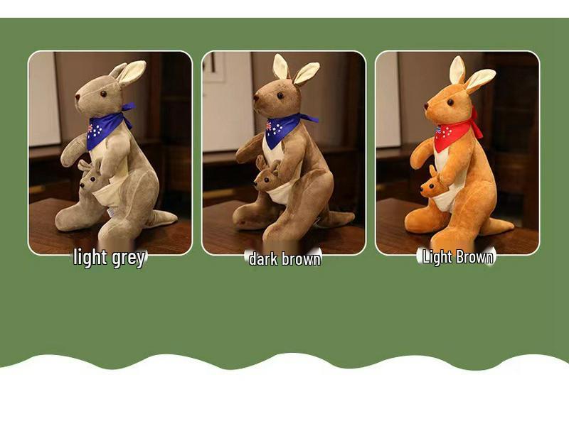 Mother and Baby Kangaroo Plush Toy - Cute Children's Pillow, Comfort Doll, Birthday Gift for Girls