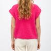 Gilet rose vibrant maille sade Femme LA PETITE ETOILE