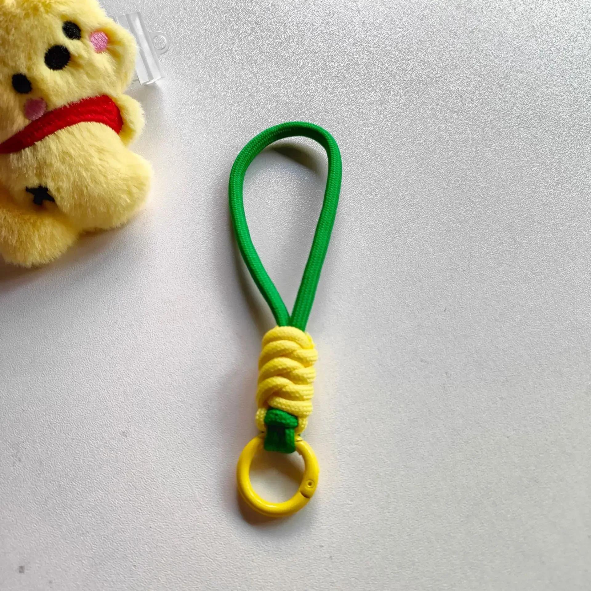 

Многоцветный плетеный вручную брелок для ключей, ремешок для мобильного телефона, ремешок для ключей с защитой от потери, мужской и женский держатель для ключей от машины, аксессуар