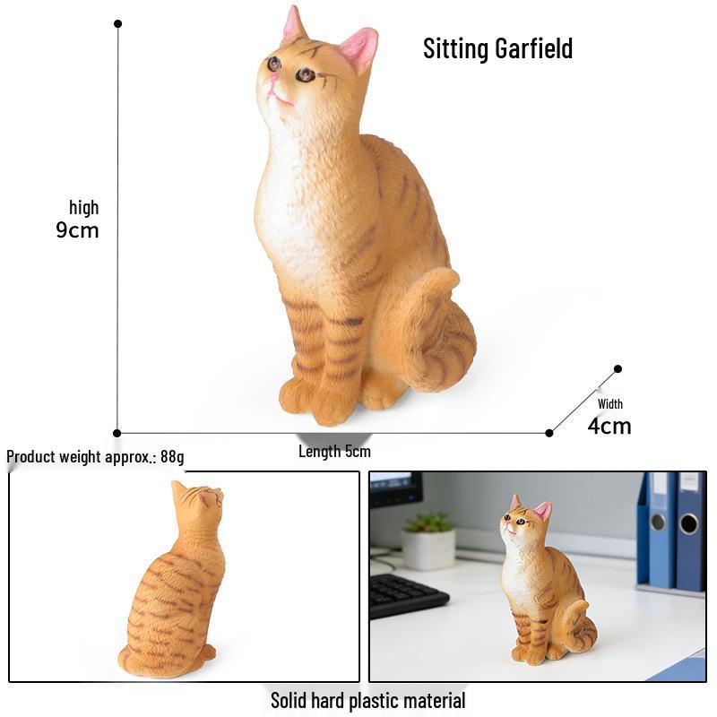 Realistic Exotic Orange Tabby Cat Heart Model Ornament