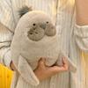 Kawaii Weiches Süßes Grauer Seehund Plüschtier Meereswelt Tier Seelöwe Plüsch Stoffpuppe Große Augen Baby Geburtstagsgeschenk für Kinder Mädchen