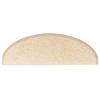 VidaXL Tapis d'escalier 10 pcs 65x25 cm Crème