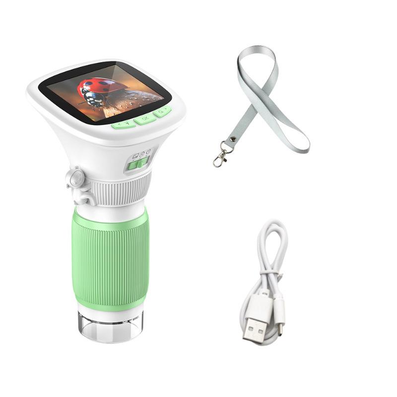 Handheld Microscope with 2.4-Inch High-Definition Screen, Rotating Focus, High Magnification Photography, Scientific Instrument
