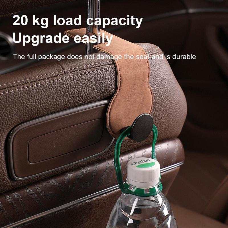 Car Seat Headrest Hooks Reusable Car Bag Hooks Headrest Purse Hooks Soft Storage Organizer For Clothes Carry Bags Umbrellas