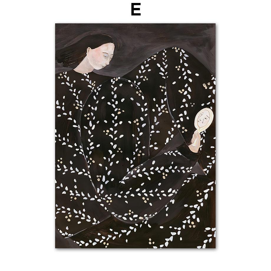 Abstract Striped Girl Line Body Geometry Wall Art Canvas Painting Nordic Posters And Prints Wall Pictures For Living Room Decor