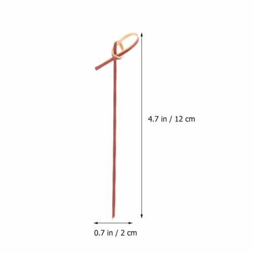 OUNONA Disposable Bamboo Toothpicks, Thick Knotted, 200-Piece Set, 12cm, for Fruit, Appetizers, Sushi, Sandwiches, Hamburgers, Cake Toppers, Party Sup