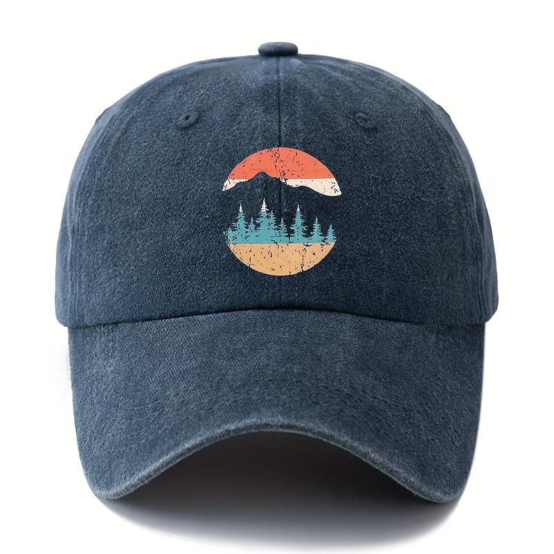 

Mountain Sunset Printed Baseball Hat For Men And Women Suitable For Camping, Hiking, Leisure Sun Hat Adjustable