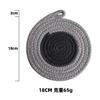 Contrasting cotton rope placemat pastoral thickened thermal insulation pad cotton and linen woven table mat household heat-resistant and anti-scalding