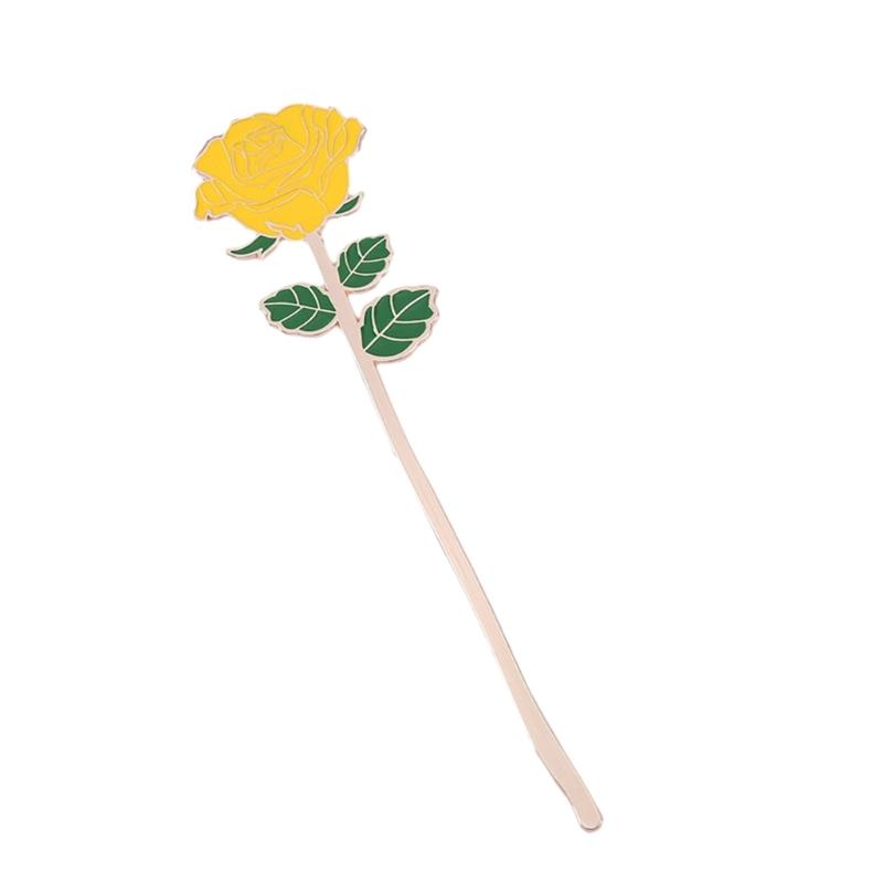 Metal Rose Flower Bookmarks Metal Book Page Holder Book Page Divider Reading Gift for Book Lover Writer Teacher Student
