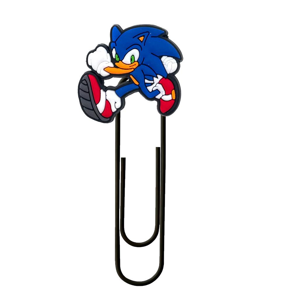 Sonic the Hedgehog Cute Metal Bookmark Paper Clip - Colorful DIY Stationery Ornament
