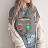 Women's Round Neck Printed Short-sleeved T-shirt Top
