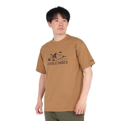 Yahara Forest Graphic Short Sleeve PM0509 L Front Print [Columbia] T-Shirt Men's Delta,