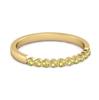 Lemon Quartz Half Eternity Design Band Ring -925 Sterling Silver Gold Vermeil