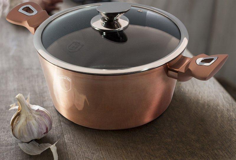 Zestaw Garnków Granitowych Berlinger Haus Bh-7058 Rose Gold 13 Elem.