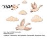 DIY Wall Stickers for Baby Room 7Pcs/Set Wooden Flying Goose and Cloud Art Decor Nursery, Self-Adhesive Bohemian Rustic Wood Bedroom Decoration