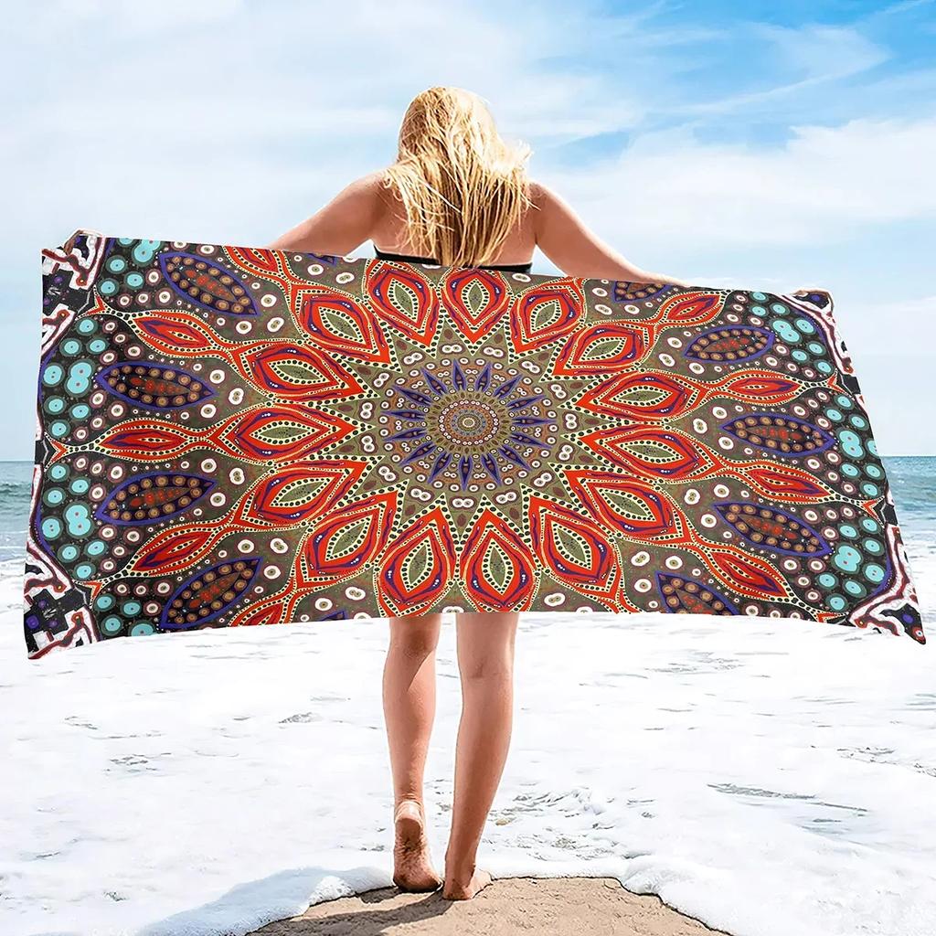 Mandala Strandtuch Ausverkauf Handtücher, Boho Stil Cooles Reise Pool Handtuch, Leicht Sandfrei Schnelltrocknend Reisehandtücher
