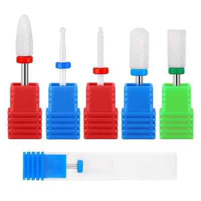 12 typ Keramik Nagel Bohrer Bits Nail art Polieren Kopf Elektrische Nagel Polieren Maschine Zubehör Maniküre Werkzeug