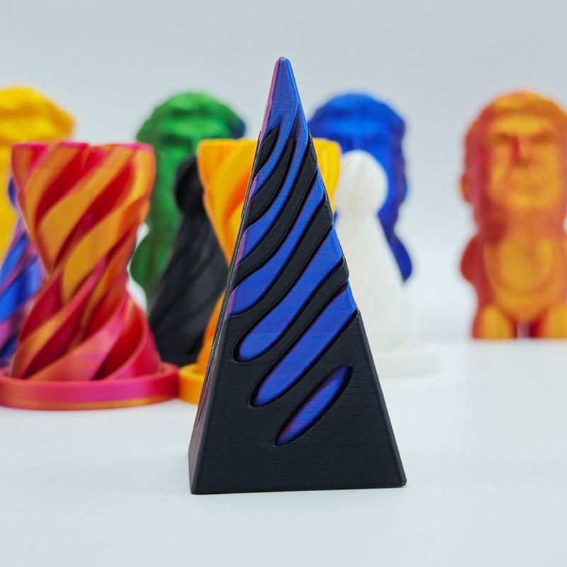 1Pc Kids 3D Printed Spiral Cone Fidgeting Toy Impossible Pyramid Passthrough Sculpture Antistress Anxiety Relieving Adults Toy