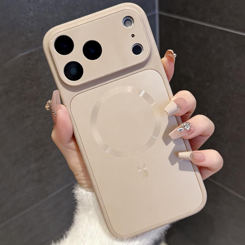 AG Matte Instantly Turn 17 Phone Case For iPhone 17 16 15 14 13 Pro Max Luxury Large Window For Magsafe Magnetic Cover