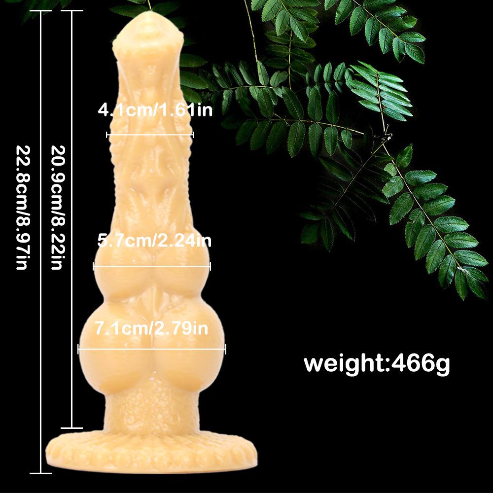Realistic Canine Penis with Balls Dildo - Extra Long Depth Play for Women, SM Roleplay Toy, Anal Plug with Dual Testicles, Fantasy Adult Toy